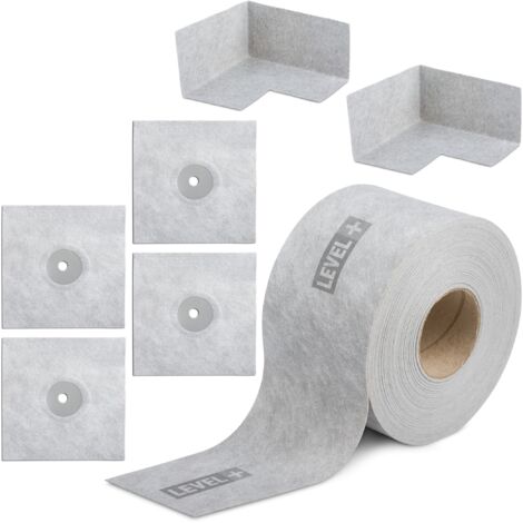 LEVEL+ Bandset Dusche Balkon Dichtband Dichtbahn Duschelement Ecken Profi SET G13