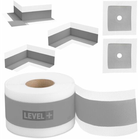 LEVEL+ Bandset Dusche Balkon Dichtband Dichtbahn Duschelement Ecken Profi SET G4
