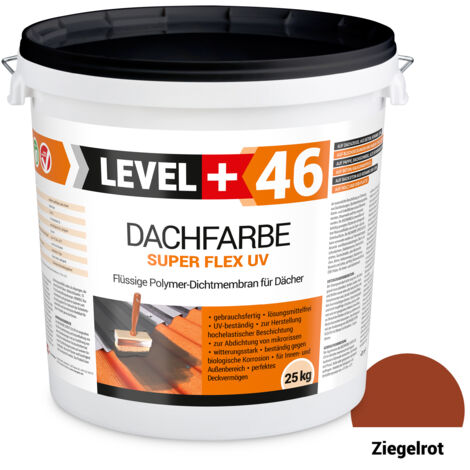 LEVEL+ Dachfarbe elastische Dicht-Polymermembrane L+46 ZIEGELROT - 25KG