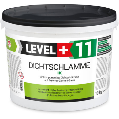 LEVEL+ Dichtschlämme 1K Trockener Keller Abdichtung L+11 - 10KG