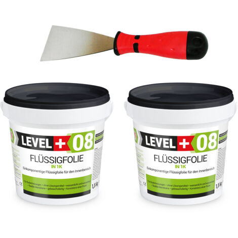 LEVEL+ Dichtset für Duschabdichtung Bad Dichtband Flüssigfolie 3kg SET399