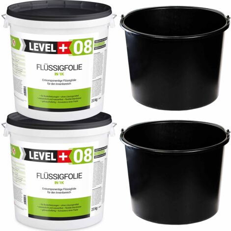 LEVEL+ Dichtset für Duschabdichtung Bad Dichtband Flüssigfolie 40kg SET405