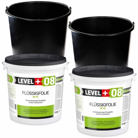 LEVEL+ Dichtset für Duschabdichtung Bad Dichtband Flüssigfolie 50kg SET406