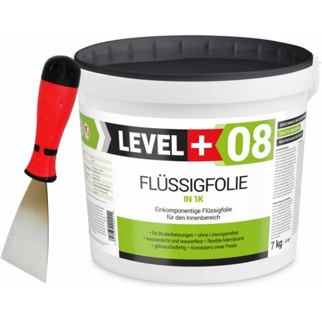 LEVEL+ Dichtset für Duschabdichtung Bad Dichtband Flüssigfolie 7kg SET402