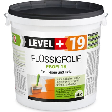 LEVEL + LEVEL+ Flüssigfolie Dichtfolie Abdichtung Holz L+19 - 25KG