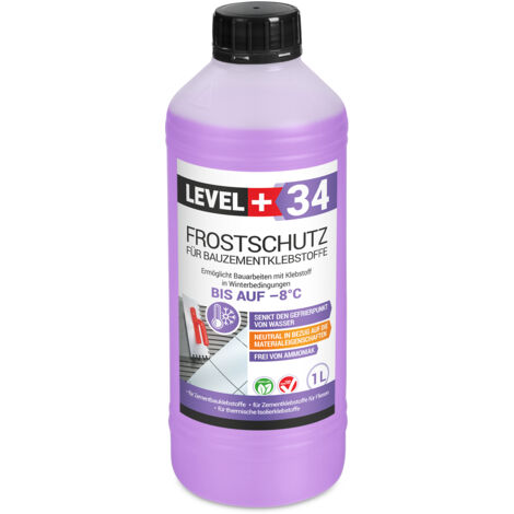 LEVEL+ Frostschutz für Bauzementklebstoffe Zementkleber Fliesenkleber L+34 - 1L