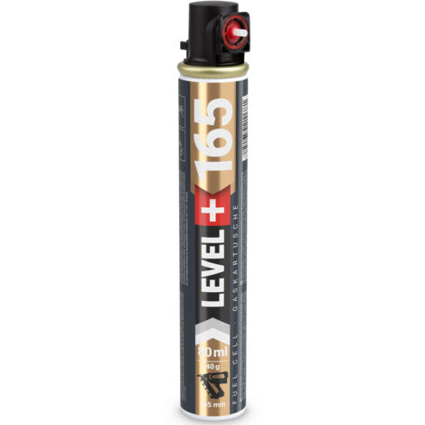 LEVEL+ Gaskartusche 165mm 80ml Fuel Cell Ersatzgas für Nagler L+165 ROT - 1 St.