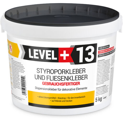 LEVEL+ Styroporkleber Dispersionkleber Dekor Deckenplatten L+13 - 5KG