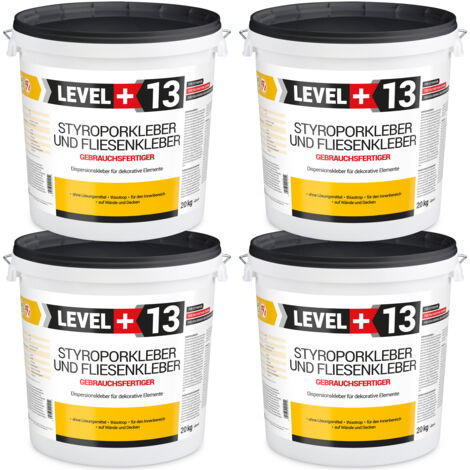 LEVEL+ Styroporkleber Dispersionkleber Dekor Deckenplatten L+13 - 80KG