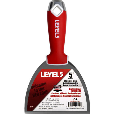 LEVEL5 Spachtel aus Edelstahl 5"/127mm für Trockenbau 5-141