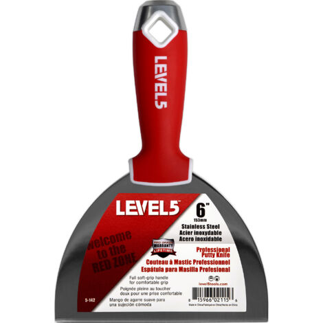 LEVEL5 Spachtel aus Edelstahl 6"/152mm weicher Griff 5-142