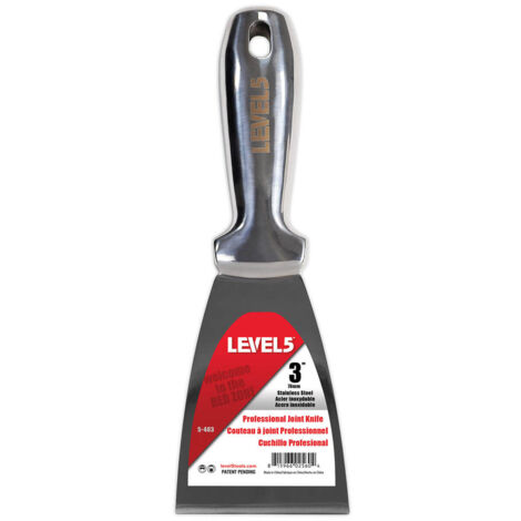 LEVEL5 Spachtel ganz aus Edelstahl Profi 3"/76mm 5-403