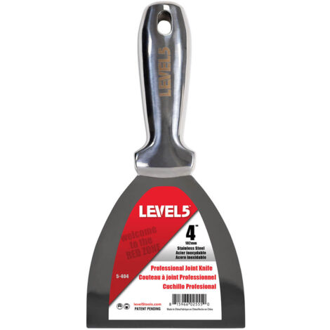 LEVEL5 Spachtel ganz aus Edelstahl Profi 4"/102mm 5-404