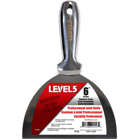 LEVEL5 Spachtel ganz aus Edelstahl Profi 6"/152mm 5-406