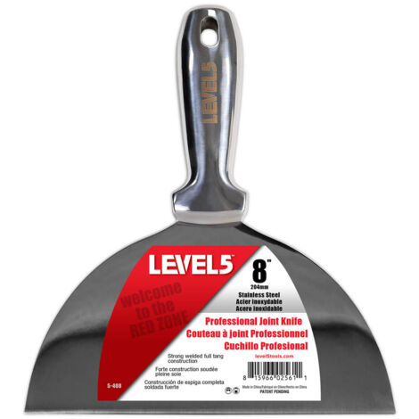 LEVEL5 Spachtel ganz aus Edelstahl Profi 8"/204mm 5-408