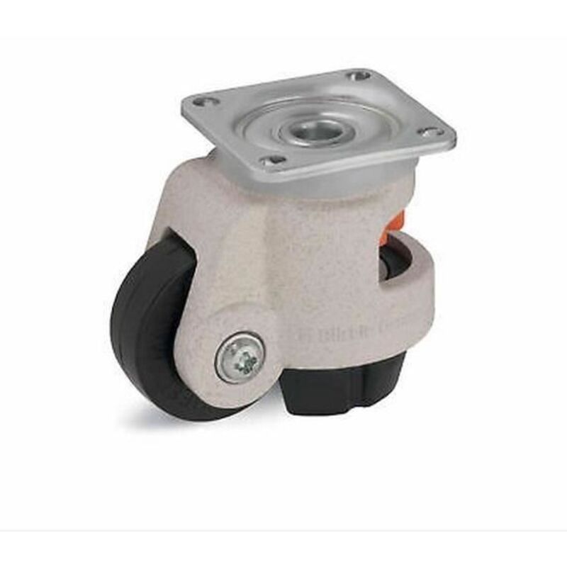 Leveling caster - Blickle - HRP-POA 63G - 63mm - Capacity 500kg - Black nylon