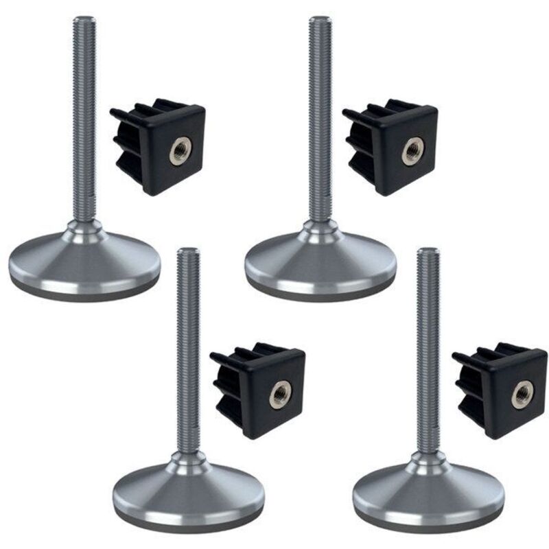 Leveling foot - HX - Stainless steel - Plastic inserts - Non-slip FDA