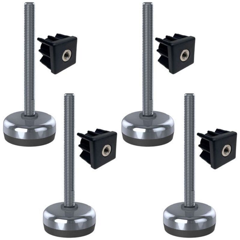 Leveling foot - NGI - M - 10x100x50mm - Stainless steel - Robust plastic inserts