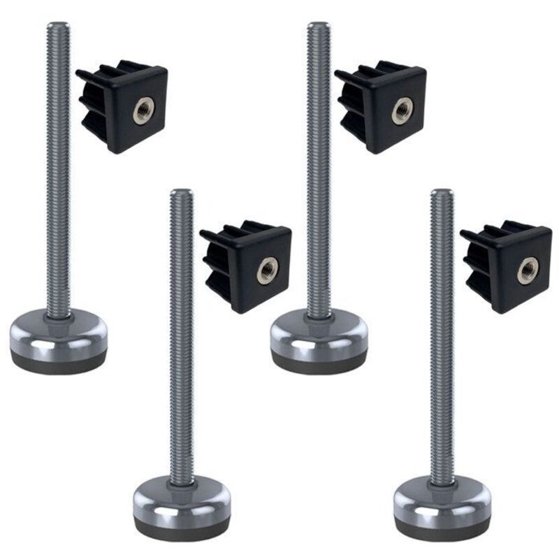 Leveling foot - NGI - M - 12x150x50mm - Stainless steel - Plastic inserts