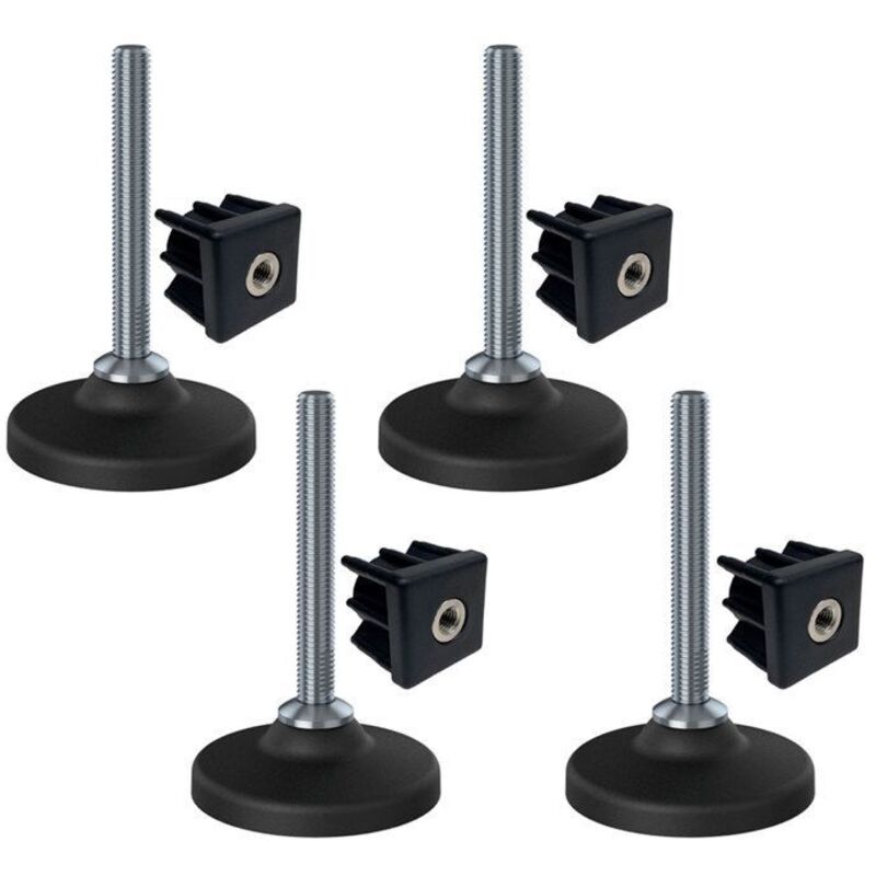 Leveling foot - NGI - M12x100 - Plastic base - Inserts 40x40 - 500 kg