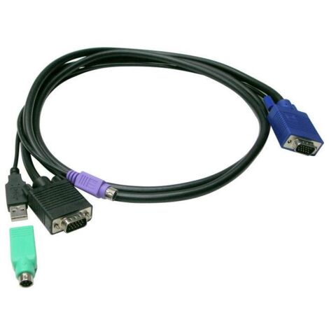 LevelOne ACC-3201 cavo per tastiera, video e mouse Nero 1,8 m
