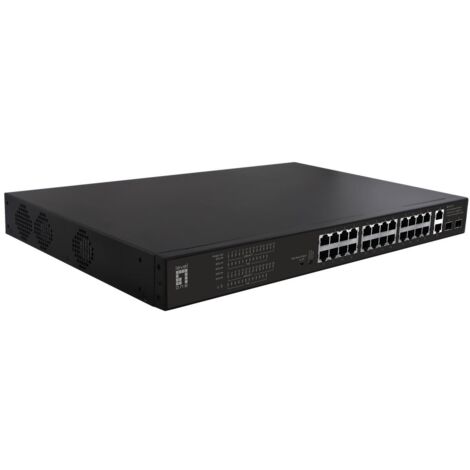 LevelOne FGP-2831 switch di rete Non gestito Fast Ethernet (10/100) Supporto Power over Ethernet (PoE) 1U Nero