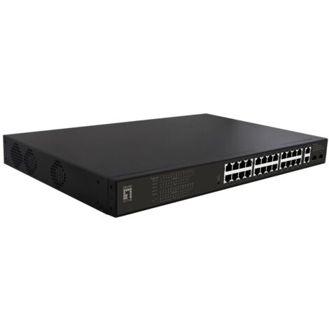 LevelOne GEP-2821 switch di rete Non gestito Gigabit Ethernet (10/100/1000) Supporto Power over Ethernet (PoE) 1U Nero