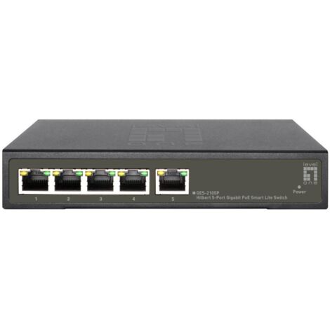 LevelOne GES-2105P Netzwerk-Switch Managed L2 Gigabit Ethernet (10/100/1000) Power over Ethernet (PoE) Schwarz