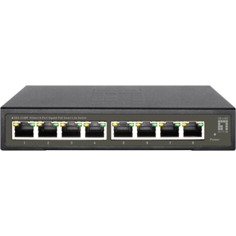LevelOne GES-2108P switch di rete Gestito L2 Gigabit Ethernet (10/100/1000) Supporto Power over Ethernet (PoE) Nero