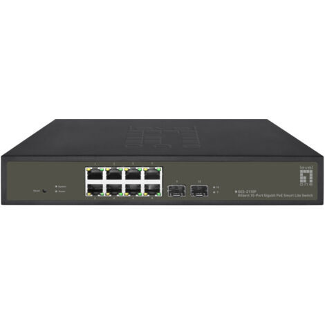 LevelOne GES-2110P switch di rete Gestito L2 Gigabit Ethernet (10/100/1000) Supporto Power over Ethernet (PoE) Nero
