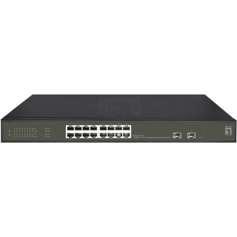 LevelOne GES-2118P switch di rete Gestito L2 Gigabit Ethernet (10/100/1000) Supporto Power over Ethernet (PoE) Nero