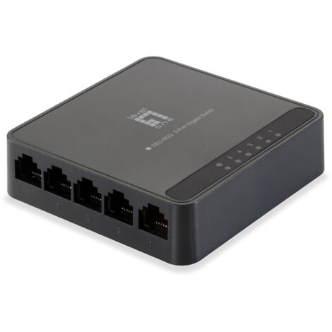 LevelOne GEU-0522 Switch di Rete Gigabit Ethernet 5 Porte 10/100/1000 Mbps Nero