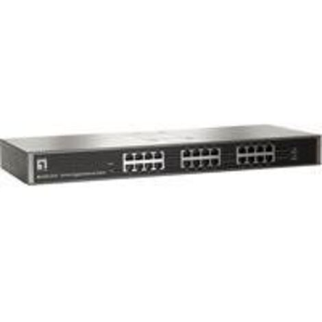 LevelOne GSW-2457 switch No administrado Gigabit Ethernet (10/100/1000) Negro