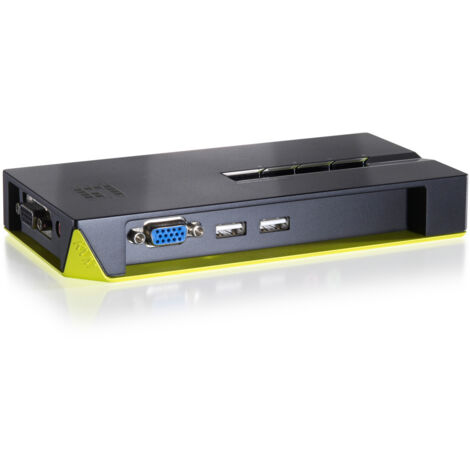 LevelOne KVM-0422 switch per keyboard-video-mouse (kvm) Nero, Verde