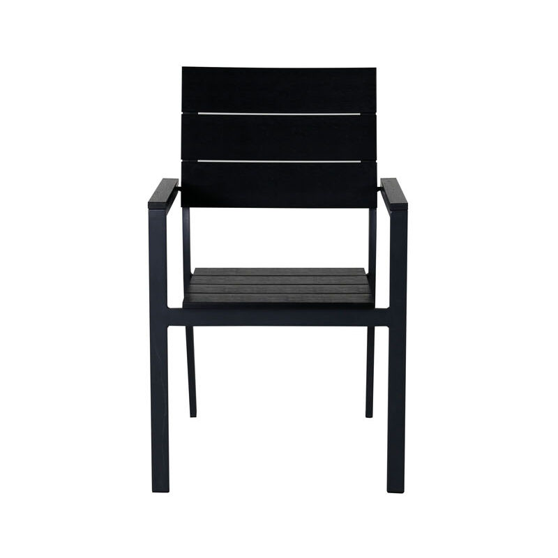 Levels Chaise de jardin empilable, noir.
