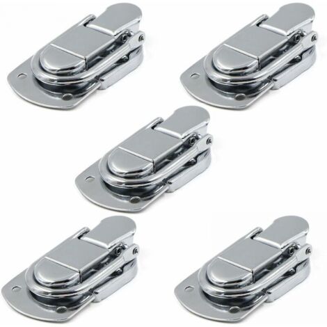 Lever Latch Toggle Clasp Hasps Lock 5pcs Stainless Steel Toggle Latch for Gift Box, Drawer, Cabinet, Medical Kit, Toolbox