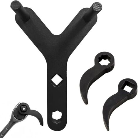 Levier Bras de Suspension, Solide et Durable, Peut Supporter 3500N, avec Levier Carré 1/2 + Levier Fleur de Prunier 1/2, Adapté à Une Extension D'entraînement de 1/2 Pouce (Noir)