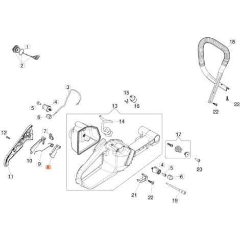 Levier d’accélérateur ORIGINAL OLEOMAC pour tronçonneuse GS 650 - GS 651 50250097AR