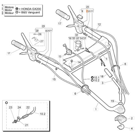 Levier de commande du broyeur EMAK 68240055R ORIGINAL modèles WB65HR11