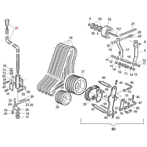levier de commande PDP TURBO4 ORIGINAL GIANNI FERRARI 01.50.00.5410