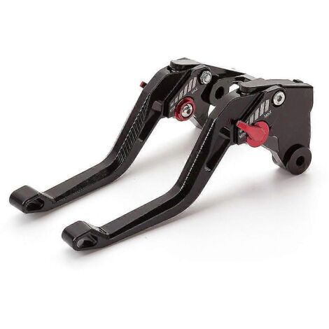 Levier de frein et d'embrayage 3D en aluminium CNC réglable pour moto Aprilia RS660/Tuono 660 (2020-2022) - Court, noir