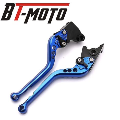 Levier de frein et d'embrayage pour Yamaha YZF-R1/YZFR1 (2004-2008) et YZF-R6/YZFR6 (2005-2016), poignée longue/courte en aluminium, bleu.