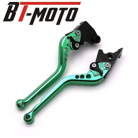 Levier de frein et d'embrayage pour Yamaha YZF-R1/YZFR1 (2004-2008) et YZF-R6/YZFR6 (2005-2016), poignée longue/courte en aluminium, vert.