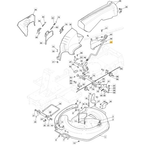 Levier de levage du plateau de coupe du tracteur de pelouse ORIGINAL STIGA 3273151350