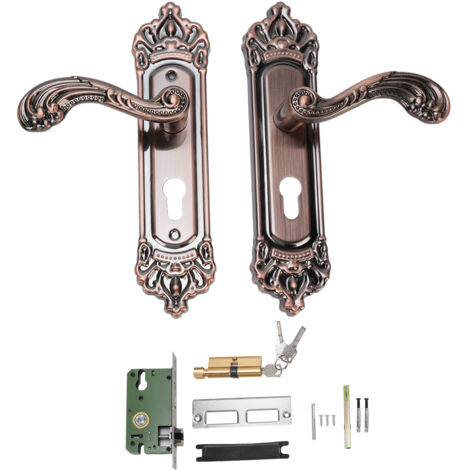 Levier de porte d'entrée avec clés de verrouillage, poignée universelle silencieuse en alliage d'aluminium de Style européen pour chambre à coucher de maison