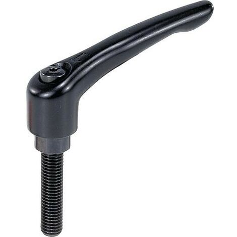 Levier de serrage avec Filetage mâle M 12 x 60