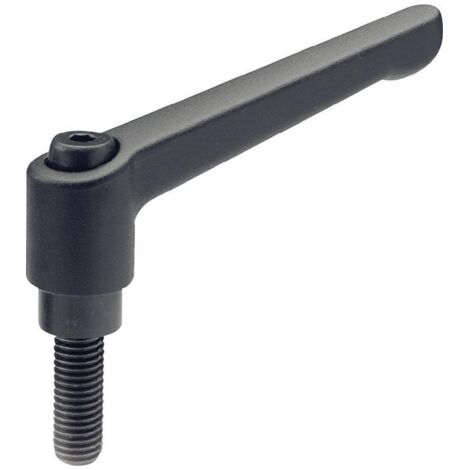 Levier de serrage réglable GN 300 d1 M 12 mm l1 92 mm l2 40 mm filetage ext.