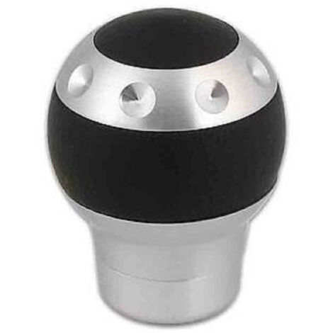 Levier De Vitesse Pommeau Aluminium Brossé Cuir Universel Tuning Pour Voitures