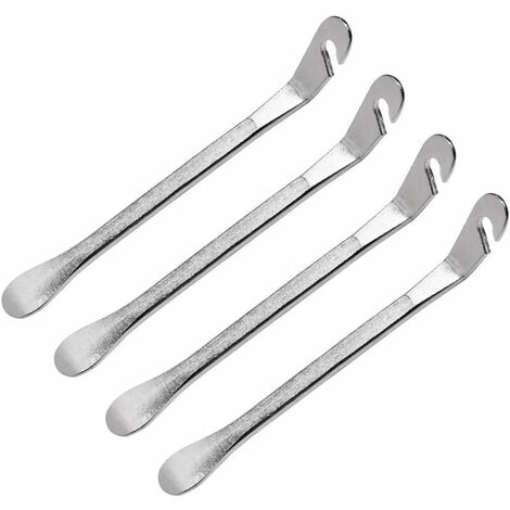 Levier Demonte Pneus de Vélo 4PCS Demonte Pneu Manuel, Demonte-Pneu Vélo en Acier, Enlève Pneus pour Vélos, Levier Démonte Pneu Pelle, Bicycliste Outil Vélo Kit Leviers de Réparation de Roue