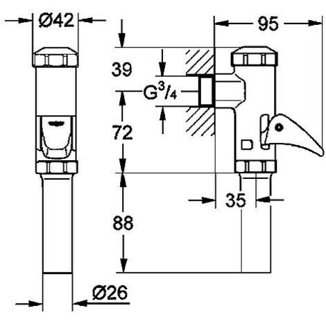 Levier Grohe 43056000